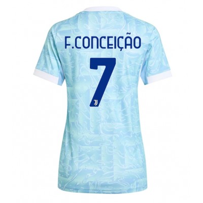 Ženski Nogometni dresi Juventus Francisco Conceicao #7 Gostujoči 2025-26 Kratek Rokav Ženski Nogometni dresi Juventus Francisco Conceicao #7 Gostujoči 2025-26 Kratek Rokav